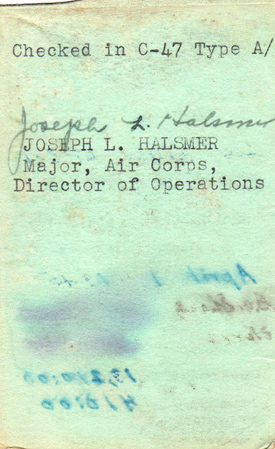 Instrument Pilot Certificate, April 1, 1945